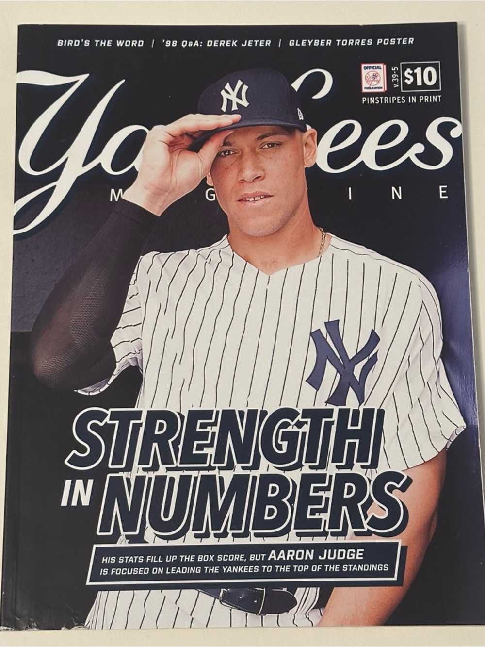 New York Yankees Magazine July 2018 “Strength In Numbers” Aaron Judge On Cover
